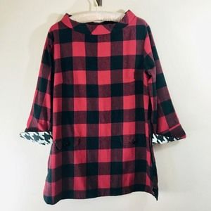Tizzie windowpane plaid tunic dress size M